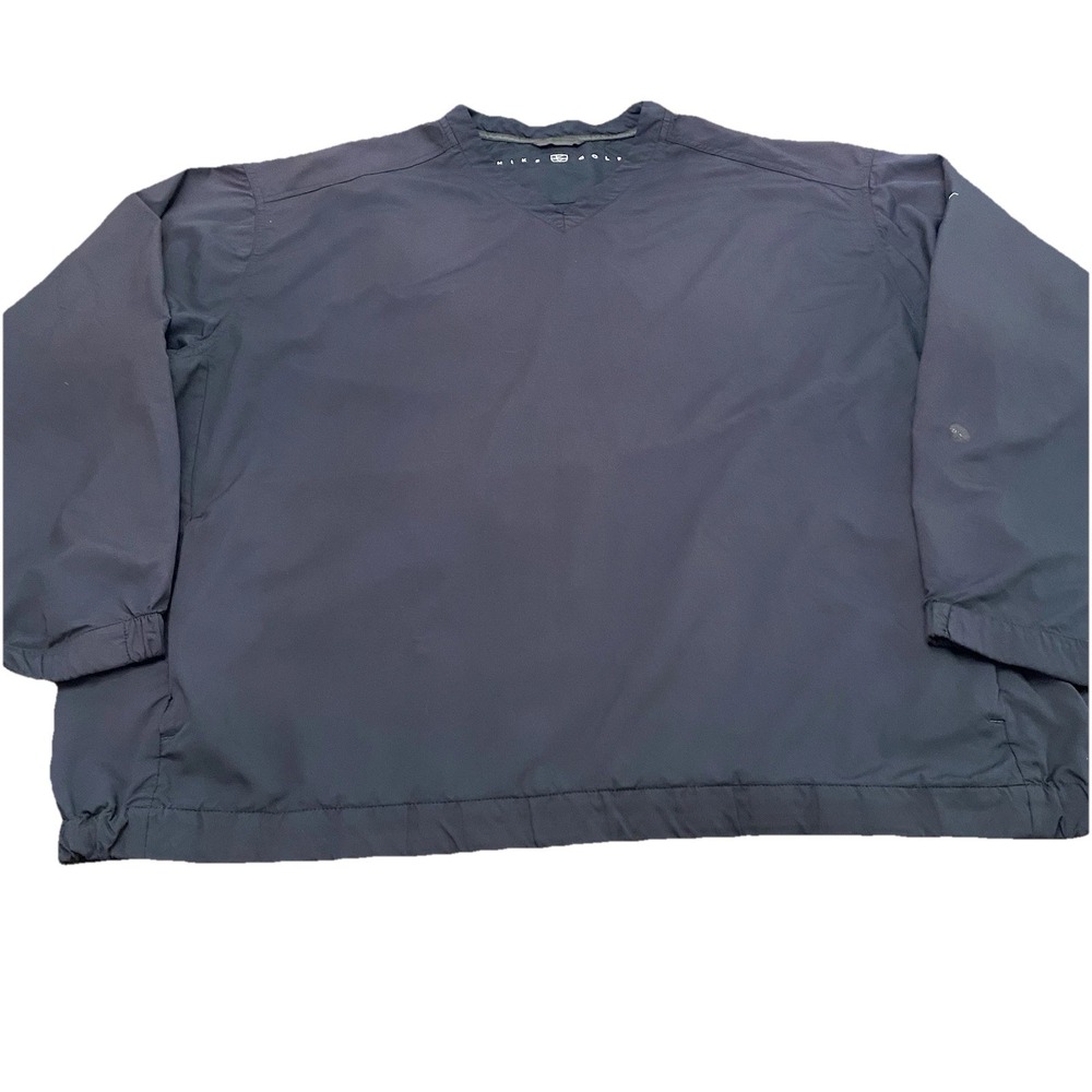 Nike Golf Pullover Windbreaker Mens Navy V-Neck Lightweight Jacket XL Nike Logo